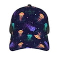thumbnail image 2 of Picia Sea Jellyfish Pattern Trucker Hat,Baseball Cap,Sun Protection Cap,Stylish Headwear,Leisure Cap,Outdoor Sports Cap, 2 of 7