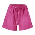 thumbnail image 3 of kpoplk Basketball Shorts Women,Sweat Shorts Womens Casual High Waisted Shorts Comfy Workout Shorts Summer Baggy Shorts with Pockets(Hot Pink,M), 3 of 5