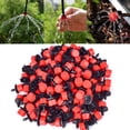 thumbnail image 1 of 100 Pieces Adjustable Irrigation Dripper Nozzle, 360 Degree Adjustable Flow Drip Irrigation Sprinklers, Fits 4mm ID Tubes, Drip Emitter (Red), 1 of 1