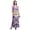 Amethyst, variant on Floral Ladies Crew Neck Waist String Print Maxi Dress with Side Slits Summer Wear-Medium