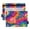 Colorful Tie-dye with Swirling, variant on 2 Pack Flip Folders with Clear PVC Window Binder Pouches 3-Ring Binder Organizer for Office & Home Confetti and Stars Scattered