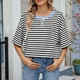 thumbnail image 2 of Lumivie Womens Summer Tops Dressy Casual 3X Tshirts Shirts For Women Cotton Bulk White Blouse For Women Plus Size 3X Womens Plus Size Funny Graphic T Shirts, 2 of 6