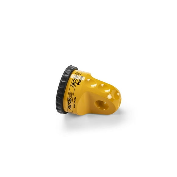 Factor 55 Winch Cable Shackle Mount 00015-03 ProLink; Fits 3/4 Inch Shackles/D-Rings; Fits 3/8 Inch Steel Cable/Synthetic Winch Rope; 16000 Pound Load Capacity; Powder Coated; Yellow; Aluminum