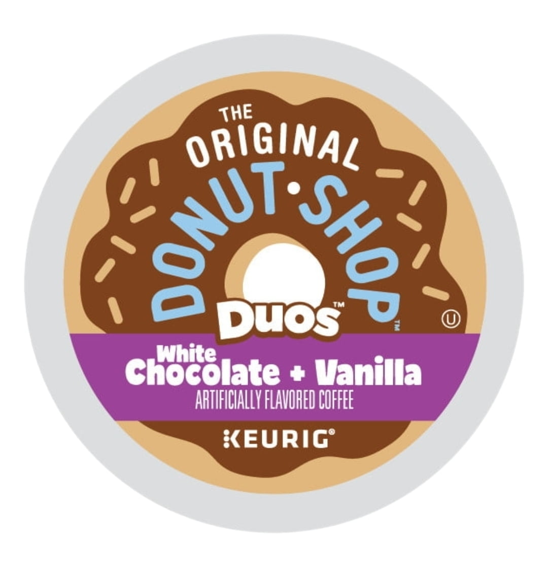 The Original Donut Shop Duos White Chocolate + Vanilla Coffee K Cups Pods, 48 K Cups Total