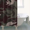 thumbnail image 4 of Green Brown Camo Mixed Shapes Pattern Shower Curtain 36"x72" ,Bathroom Decorative Shower Curtains Set with 12 Hooks,Modern Waterproof Washable Shower Curtain, 4 of 6