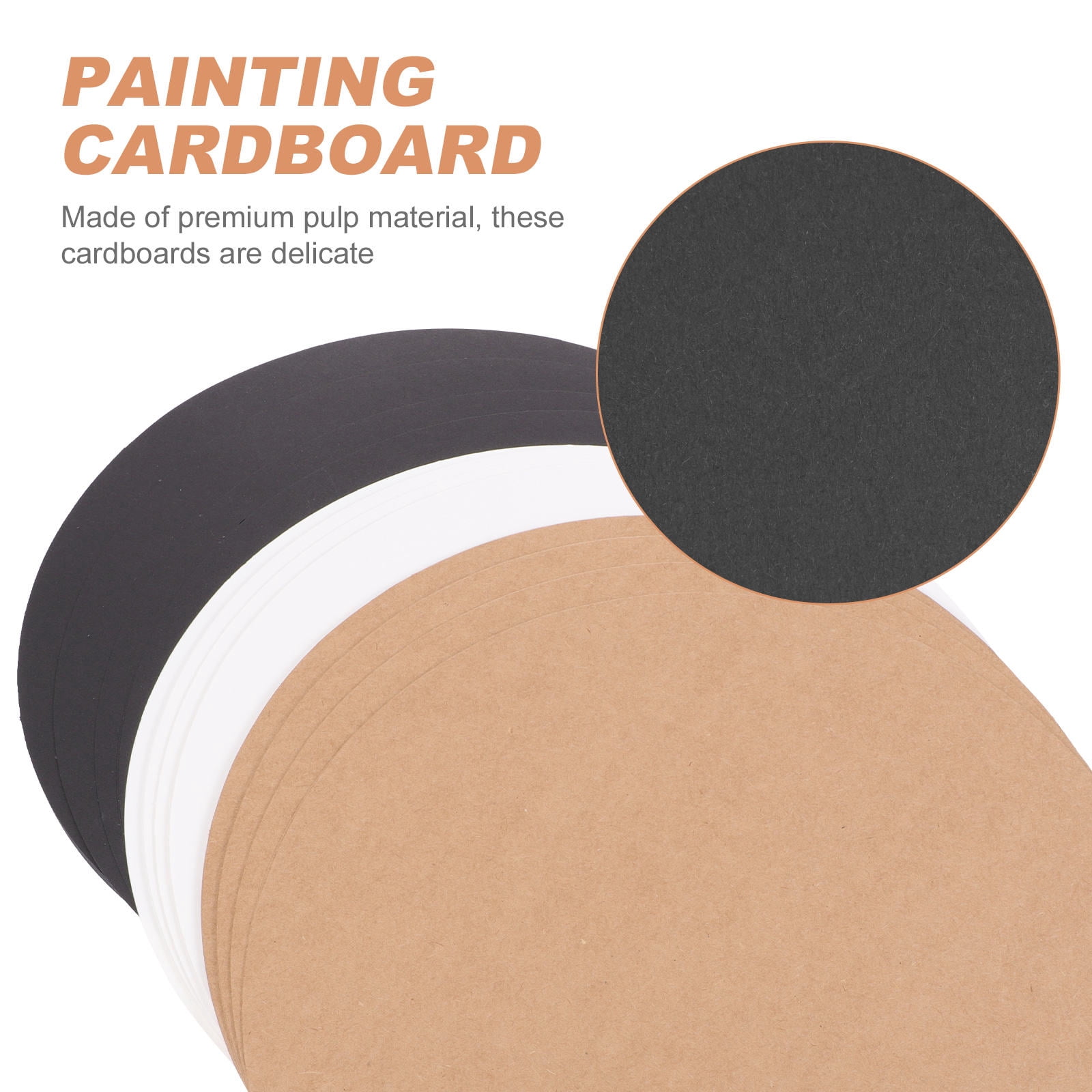 YOSADIER 60pcs Round Cardboard Sheets Durable Paper for Mandala Art Calligraphy DIY Projects and Oil Painting
