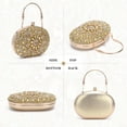 thumbnail image 2 of LHSHID Women Rhinestone Evening Clutch Purse Bag Bling Glitter Sparkly Diamond Tote Bag Crystal Wedding Party Bag, 2 of 8