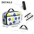 thumbnail image 6 of Geometric Flower and Dahlia White Insulated Lunch Bag Teens,Bento School Lunch Bag for Teens for Work,Picnic or Travel 10.6x7.7x4.3 Inches,12 Can Capacity, 6 of 6