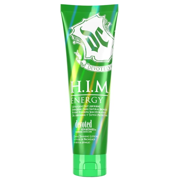 Devoted Creations H.I.M. ENERGY Natural Ultra-Light Fast Absorbing - Energizing Dark Natural Bronzer 8.5 oz.