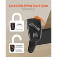 thumbnail image 5 of KFFKFF Retractable Baby Gate, Expands Up to 122 Inches Wide, 31.3 Inches High, with Durable Fiberglass Strips, Prevents Crawling, Mesh Pet Barrier for Decks, Doorways, Garages, Indoor Use, Black, 5 of 9