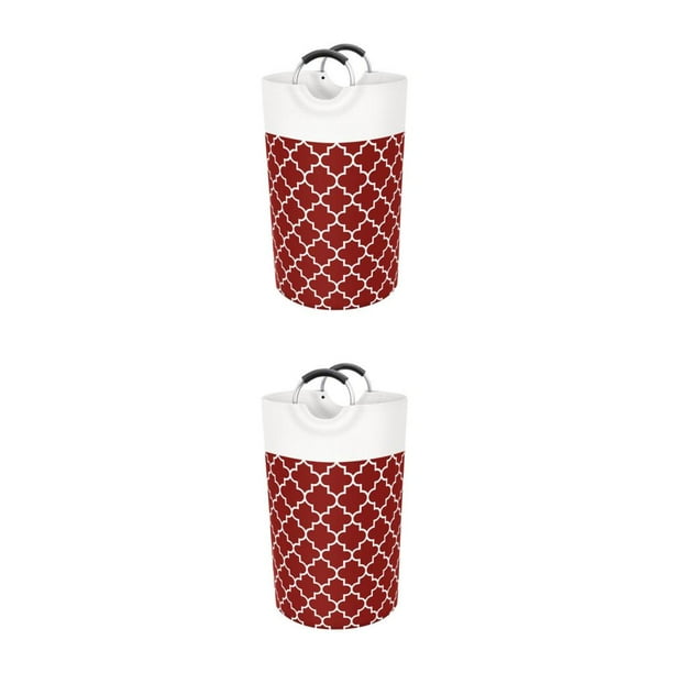 Toystoory Cesto de ropa sucia bolsa de ropa sucia 90L cesto plegable de tela ligera organizador de dormitorio rojo/aluminio impreso Rojo/Impreso mango de aluminio/82l 2Conjunto