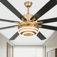thumbnail image 4 of Bella Depot 72" Modern LED Gold Ceiling Fan 6-Speed Reversible DIY Shape Chandelier With Dimmable Light and Remote Control, 4 of 12