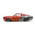 thumbnail image 2 of Jada 32915 1-24 Scale 1967 Ford Mustang Shelby GT-500 with Star-Lord Diecast Figurine Guardians of the Galaxy Marvel Diecast Model Car, Metallic Red & Gray, 2 of 11