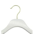 thumbnail image 4 of Nahanco 17” NAHANCO SlimLine Wooden Shirt/Dress Hanger - High Gloss White W/Gold, 4 of 5