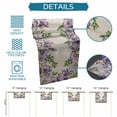 thumbnail image 6 of Purple Flowers Table Runner - 90 Inch Long Spring Leaves Floral Plants Beige Cotton and Linen Blended Dress Scarves Farmhouse Table Runner for Kitchen Dining, Coffee Table, 13" x 90", 6 of 8