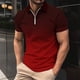 thumbnail image 2 of Camisetas de Manga Larga para Hombres Casual Impreso Girar Abajo Cuello Cremallera Camiseta, Ligera Blusa de Algodón de Imitación para el Hogar, Diario Y Cuatro Estaciones de Uso, 2 of 5