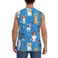 thumbnail image 4 of Kdxio Cute Dogs for Men's Muscle T-shirt,Sleeveless for Workout Running Athletic Gym Lounge Casual, 4 of 7