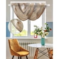 thumbnail image 3 of Waterfall Valances for Windows, Brown Kitchen Sheer Valance Curtains, Abstract Paint Texture Retro Smudge Graffiti Art Rod Pocket Elegant Swag Valances for Living Room Bedroom, 47.2"x38.5", 2 Panel, 3 of 8