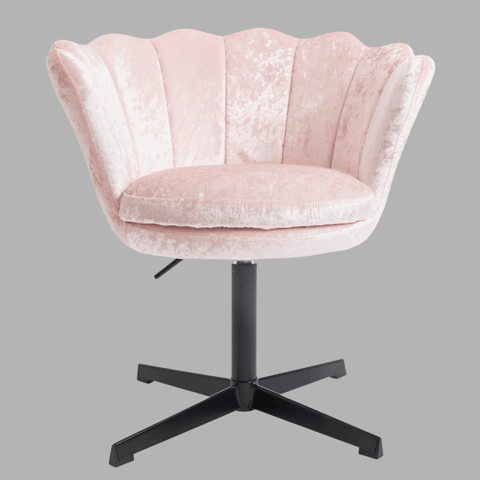 Impressions Vanity Melissa Swivel Modern Makeup Chair for Woman, 360 Degree Swivel (Pink Crushed Velvet)