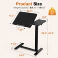 thumbnail image 4 of EDX Overbed Bedside Desk, Rolling Laptop Stand Tray Overbed Table with Wheels and Height Adjustable for Laptop Bed Sofa, Black, 4 of 9