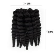 Darling Flexi Rod Curls Crochet Hair 2X Pack, 14 inch, #1B, Female, Adult