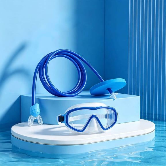 Tepsmf Adult Diving Snorkels Underwater Breathing Apparatus Diving Swimming Camping Diving Experience Equipment Tempered Glass Swimming Diving Mask and Snorkel Set