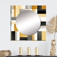 thumbnail image 1 of Designart "Harmonious Arrangement Of Taupe Geometric Blocks" 0 Square Mirror For Wall Decor - Large White Square Printed Wall Mirror Art - Square Modern Mirror - Wall Mounted Square Large Mirror, 1 of 5