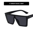thumbnail image 1 of Señoras Gafas de sol para hombres Gafas de sol sin montura cuadradas de gran tamaño Gafas de sol Uv400 Tendencia Gafas de sol de una pieza con montura grande Nuevos hombres y mujeres Street Shooting D Feliz Sencillez, 1 of 4