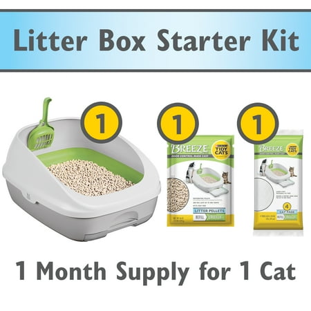 Purina Tidy Cats Breeze Cat Litter Box System Starter (Best Automatic Litter Box For Multiple Cats)