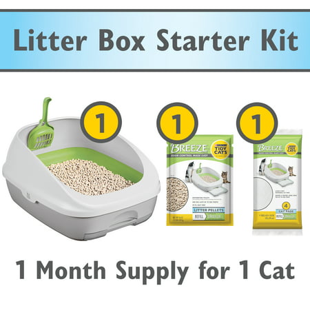Purina Tidy Cats Breeze Cat Litter Box System Starter (Best Cat Food To Reduce Litter Box Odor)