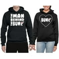 thumbnail image 2 of Wild Bobby, The Man Behind Shirt His and Hers Matching Couples Hoodie, Black, Mens S-Womens S, 2 of 3