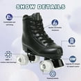 thumbnail image 4 of OUYI Flash Wheels Classic High-Top Roller Skates, With a Skate Bag Included (Black,Women 12/Men 10.5), 4 of 10