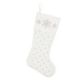 thumbnail image 5 of Holiday Time White Quilted Velvet Christmas Stocking, 2 Count, 5 of 5