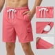 thumbnail image 2 of Pantalones Cortos para Hombre de Cintura Elástica con Bolsillos Secado Rápido Multi Bolsillo Pantalones de Natación Playa, 2 of 5