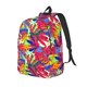 thumbnail image 1 of Disketp Colorful Bananas print Canvas Backpack Lightweight Travel Daypack Student Rucksack Laptop Backpack-Small, 1 of 5