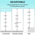 thumbnail image 5 of Ataucjin Tension Pole Shower Caddy, Corner Shower Storage System with 4 Baskets, Rust-Resistant Bathroom Organizer Shelves, Shower Rack Adjustable Heights, Satin Nickel, 5 of 6