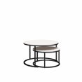 thumbnail image 1 of Ameriwood Home Camdale 4-Piece Nesting Coffee and End Table Bundle, Gray Oak w/ Black Meta, 1 of 9