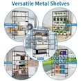 thumbnail image 3 of NiamVelo 6-Tier Wire Shelving Unit  Heavy Duty Storage Shelf Adjustable NSF Metal Wire Shelf with Wheels, 2100LBS Capacity for Pantry Kitchen, Black, 3 of 8