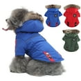 thumbnail image 3 of Dog Fleece Hoodie, Winter Dog Hoodie Dog Jacket, Windproof Reflective Dog Winter Coat for Cold Weather, Thick Fleece Padded Warm Dog Clothes for Small Medium Dogs, 3 of 9