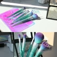 thumbnail image 5 of BEASOFEE Mermaid Make up Brushes Set With Cosmetic Bag,Powder Foundation Brush and Eye Brush 6PCS Kit, 5 of 6