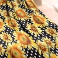 thumbnail image 3 of Black Polka Dot Sunflower Pattern Blanket,Comfortable Soft Flannel Throw Blanket,All Season,Warm Lightweight Blankets for Sofa Bed Couch Living Room Chair,30"x40", 3 of 4