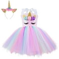 thumbnail image 4 of Ymyiu Robe pour Filles Robes pour Filles Été Formelle Fête Mariage Manches à Volants en Maille Longueur Genou Robe Trapèze 2T 4T (Or, 2-4 Ans), 4 of 4