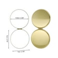 thumbnail image 2 of Unique Bargains 1 Pc Women Large Round Folding Makeup Mirror for Travel Vacation Gold Tone Stainless Steel Glass, 2 of 3