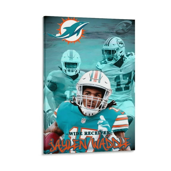 Jaylen Waddle Football Player Art Personality Poster Gifts Canvas Painting Poster Wall Art Decorative Picture Prints Modern Decor 12x18inch(30x45cm)