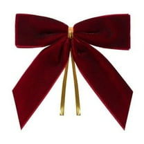 Velvet Christmas Bows for Christmas Garland Tree Wreath Decoration,Christmas Bows for Gift Wrapping,Christmas Tree Bows and Ribbon Decorations Crafts Wedding Tie Christmas Tree Topper Bow,Wine Red