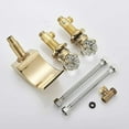thumbnail image 6 of LED Light Waterfall Widespread Bathroom Basin Faucet 2 Crystal Knobs Sink Mixer Tap Gold Polished, 6 of 11