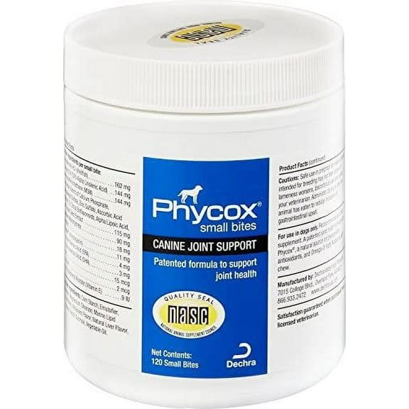 192959807622 Phycox Canine Joint Support Small Bites 120 Count