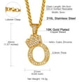 thumbnail image 4 of U7 Initial O Necklace for Men 14K Gold Plated Crown Hip Pop Monogram Cubic Zirconia Letter Pendant for Women Jewelry Birthday Gift, 4 of 7