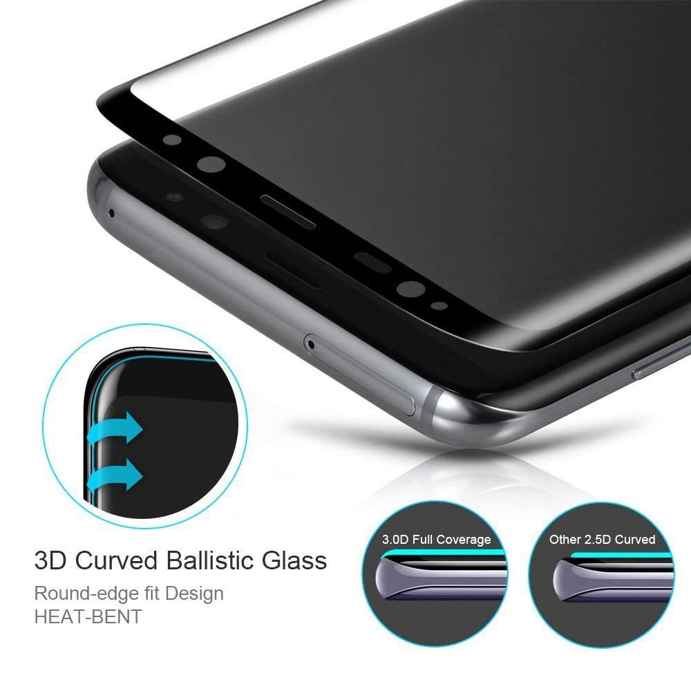 Samsung Galaxy S8 Screen Protector Screen Protector for Samsung Galaxy S8 Scratch-Resistant 3-Pack Tempered Glass Film 4youquality LifetimeWarranty Full Coverage 