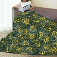 thumbnail image 6 of Bingfone Marine Anchors And Compass Print Flannel Fleece Blanket Throw Blanket for Bed,Sofa,Couch,Travel,Camping(60"x50" ), 6 of 8